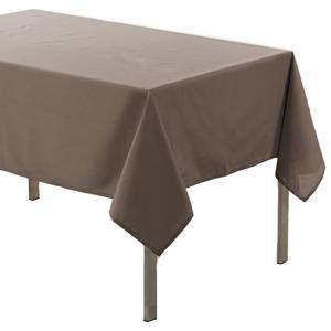 Tafelkleed - taupe - 140 x 240 cm - polyester stof - rechthoekig - binnen - tafellaken