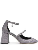 MSGM escarpins à paillettes 90 mm - Argent