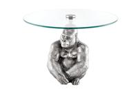 Salontafel KONG 60cm zilver veiligheidsglas - 45435