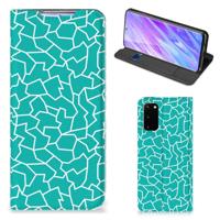 Samsung Galaxy S20 | Bookcase | Cracks Blue Samsung Galaxy S20 | Bookcase | Cracks Blue