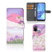 OPPO A53 | OPPO A53s | Telefoonhoesje | Met pasjeshouder | Bird Flying