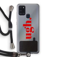 Ugh: Samsung Galaxy A21s Transparant Hoesje met koord