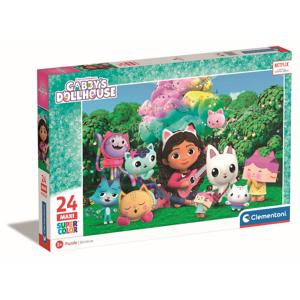 Clementoni Gabby's Poppenhuis Super Color puzzel park maxi - 24 stukjes