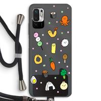 Happy bento friends: Xiaomi Redmi Note 10 5G Transparant Hoesje met koord