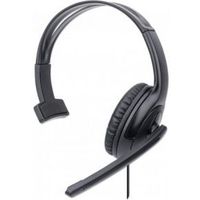 Manhattan 179874 hoofdtelefoon/headset Bedraad Hoofdband Kantoor/callcenter USB Type-A Zwart