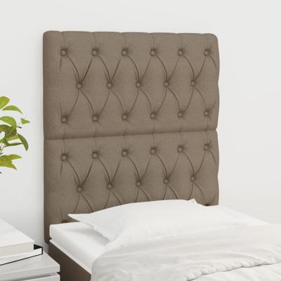 Hoofdborden 2 st 80x7x78/88 cm stof taupe
