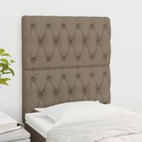 Hoofdborden 2 st 80x7x78/88 cm stof taupe