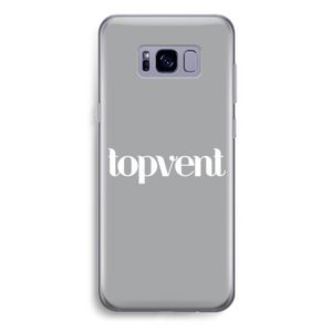 Topvent Grijs Wit: Samsung Galaxy S8 Plus Transparant Hoesje
