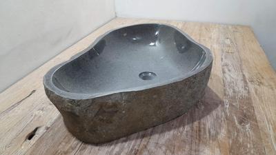 Waskom riviersteen RXXL2503726, 71x43x15 cm