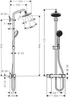 Hansgrohe Croma Regendouche Opbouw 160 Met Ecostat Comfort Chroom - thumbnail