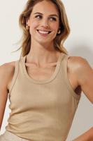 Tramontana Coated Rib Singlet | Gold