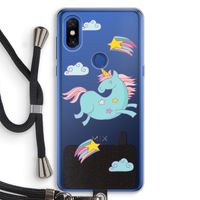 Vliegende eenhoorn: Xiaomi Mi Mix 3 Transparant Hoesje met koord