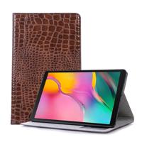 Krokodil textuur horizontale Flip lederen case voor Galaxy tab A 10 1 (2019) T510/T515 met houder & kaartsleuven & portemonnee (bruin)