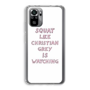 Christian Grey: Xiaomi Redmi Note 10S Transparant Hoesje