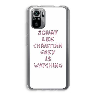 Christian Grey: Xiaomi Redmi Note 10S Transparant Hoesje