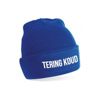 Tering koud muts unisex - one size - blauw - apres-ski muts - thumbnail