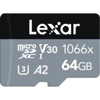 Lexar Professional 1066x microSDXC UHS-I Cards SILVER Series 64 GB Klasse 10 - thumbnail