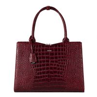 Business Bag crocodile 15.6" laptoptas voor dames  -Burgundy
