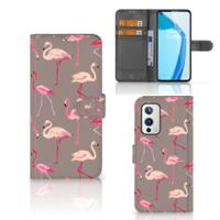 OnePlus 9 | Telefoonhoesje | Met pasjeshouder | Flamingo