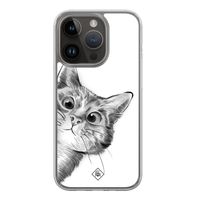 iPhone 13 Pro hybride hoesje - Kat kiekeboe iPhone 13 Pro hybride hoesje - Kat kiekeboe