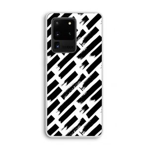 Zwarte vegen: Samsung Galaxy S20 Ultra Transparant Hoesje