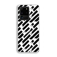 Zwarte vegen: Samsung Galaxy S20 Ultra Transparant Hoesje