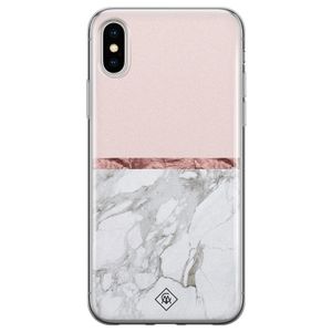 iPhone X/XS siliconen telefoonhoesje - Rose all day