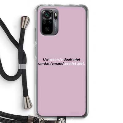 uw waarde daalt niet: Xiaomi Redmi Note 10 Pro Transparant Hoesje met koord