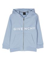 Givenchy Kids hoodie zippé à logo 4G imprimé - Bleu - thumbnail