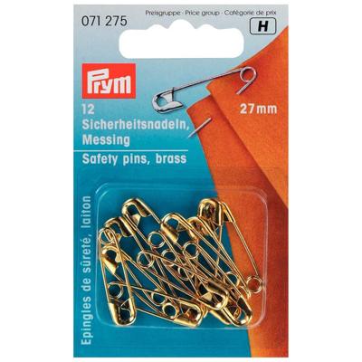 Prym Veiligheidsspelden 27mm Goud (12 stuks)