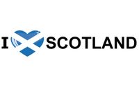 I Love Scotland vlag sticker 19.6 cm - thumbnail