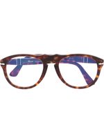 Persol lunettes de vue à monture aviateur - Marron - thumbnail