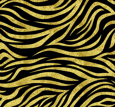 Wandbekleding Gouden zebrapatroon zebra