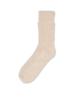 HEMA Dames huissokken fleece rib beige (beige)