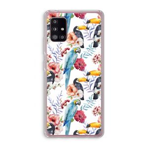 Bloemen tukan: Samsung Galaxy A51 5G Transparant Hoesje