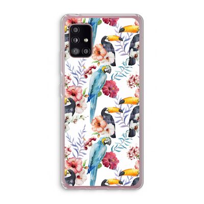 Bloemen tukan: Samsung Galaxy A51 5G Transparant Hoesje