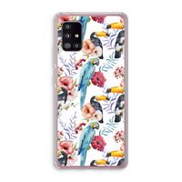 Bloemen tukan: Samsung Galaxy A51 5G Transparant Hoesje