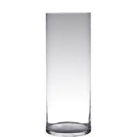 Transparante home-basics cilinder vorm vaas/vazen van glas 60 x 19 cm   -
