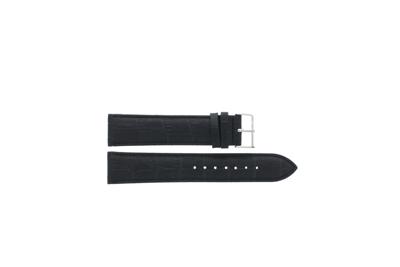 Horlogeband Universeel 229XL.01.22 Leder Zwart 22mm Horlogeband Universeel 229XL.01.22 Leder Zwart 22mm