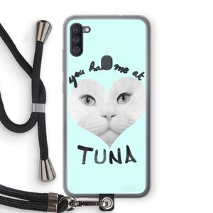 You had me at tuna: Samsung Galaxy A11 Transparant Hoesje met koord