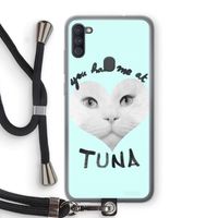 You had me at tuna: Samsung Galaxy A11 Transparant Hoesje met koord You had me at tuna: Samsung Galaxy A11 Transparant Hoesje met koord