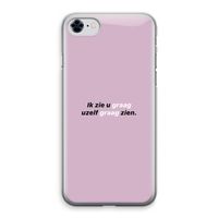 uzelf graag zien: iPhone 8 Transparant Hoesje