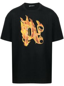 Palm Angels t-shirt à logo Burning imprimé - Noir