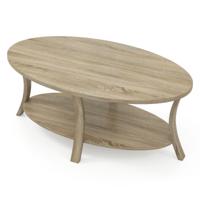 Ovale Salontafel met Opbergruimte Woonkamer Tafel 2-laags Bijzettafel Salontafel Koffietafel Eikenhout Ovale Salontafel met Opbergruimte Woonkamer Tafel 2-laags Bijzettafel Salontafel Koffietafel Eikenhout