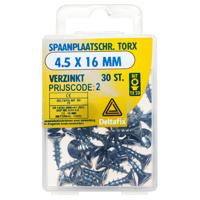 Sp.pl.schr.torx 4,5x16mm vz 30st - Deltafix