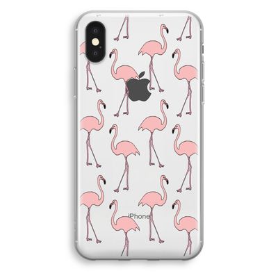 Anything Flamingoes: iPhone X Transparant Hoesje