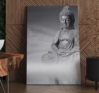 Zen-stijl grijze Boeddha schilderij