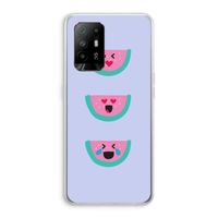 Smiley watermeloen: Oppo A94 5G Transparant Hoesje