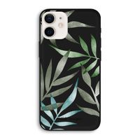 Tropical watercolor leaves: iPhone 12 Biologisch afbreekbaar hoesje