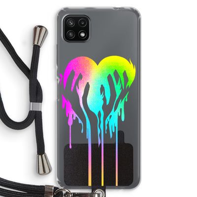 Hold My Heart: Samsung Galaxy A22 5G Transparant Hoesje met koord